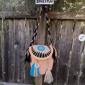 Wayuu Crossbody Evil Eye bucket bag